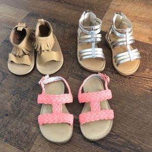 Bundle of toddler girls size 5 sandals